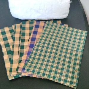 Homespun plaid dish towels.